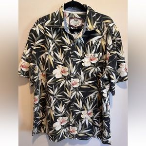 Aloha Friday Bahama Bay Club‎ Men’s Hibiscus Hawaiian Shirt Size Large
